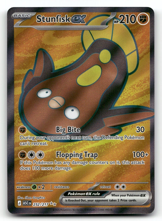 Stunfisk ex Holo Ultra Rare ME: Ascended Heroes 252/217 NM