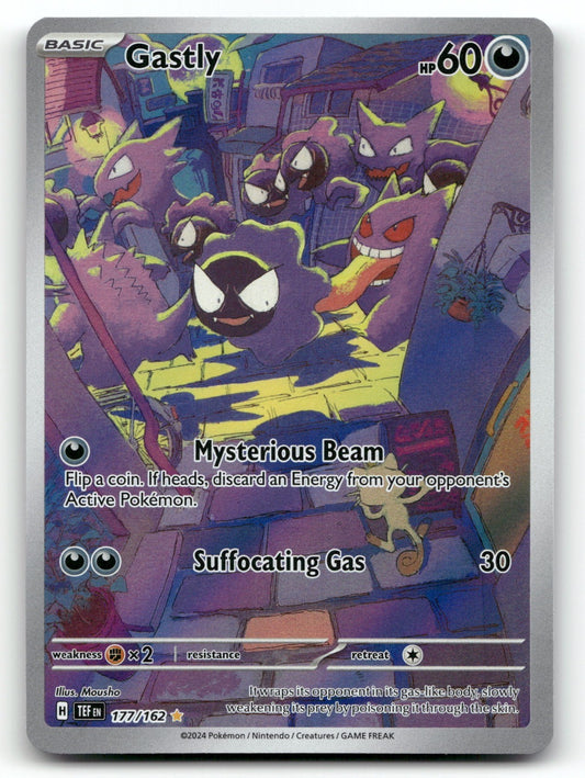 Gastly Holo Illustration Rare SV05: Temporal Forces 177/162 NM