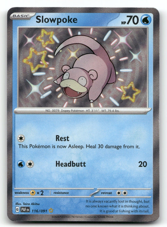 Slowpoke Holo Shiny Rare SV: Paldean Fates 116/091 NM
