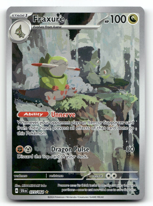 Fraxure Holo Illustration Rare SV: Shrouded Fable 077/064 NM