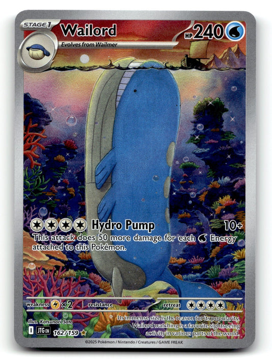 Wailord Holo Illustration Rare SV09: Journey Together 162/159 NM