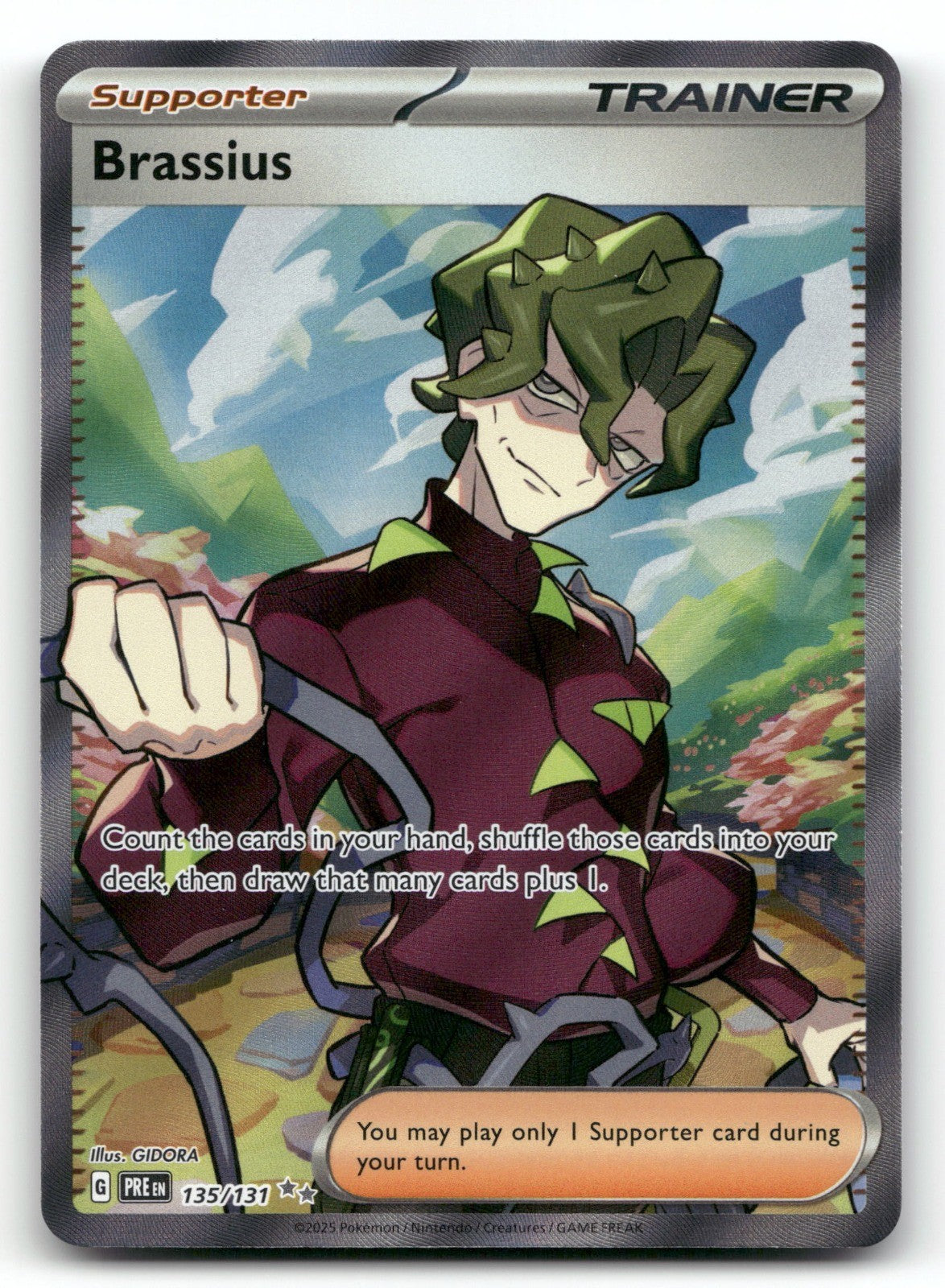 Brassius Holo Ultra Rare SV: Prismatic Evolutions 135/131 NM