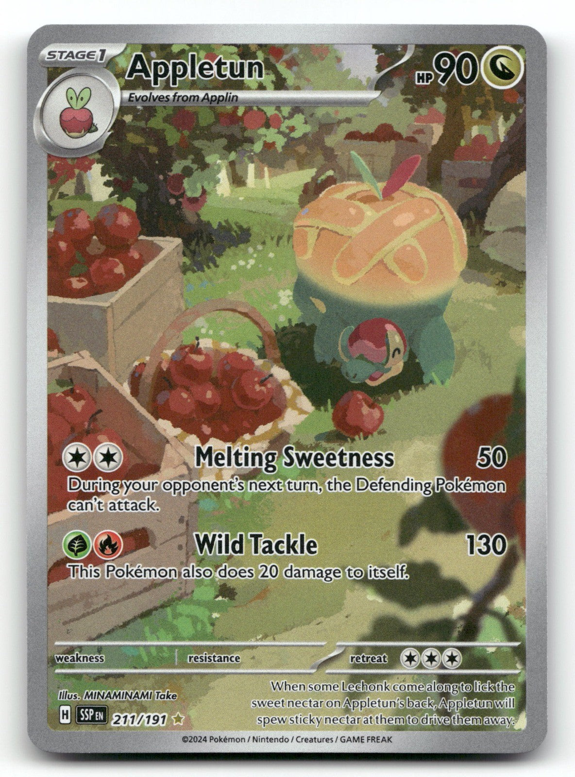 Appletun Holo Illustration Rare SV08: Surging Sparks 211/191 NM