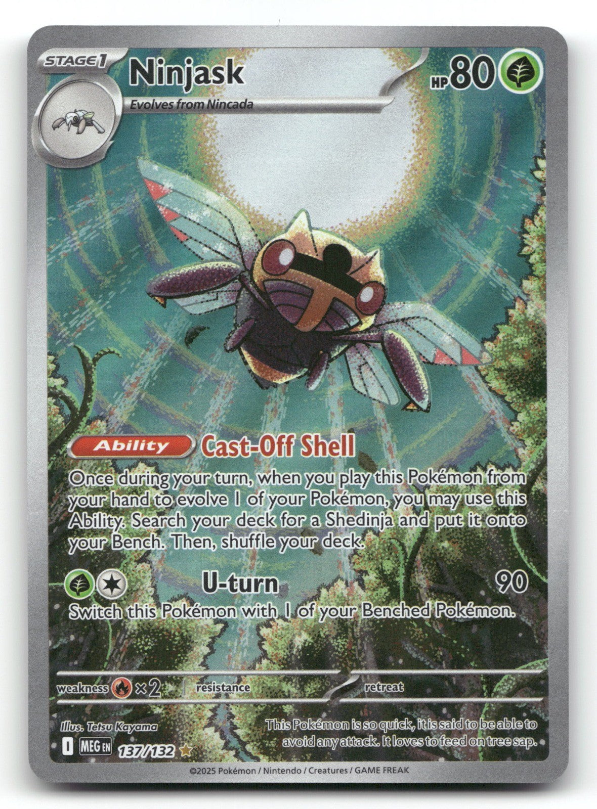 Ninjask Holo Illustration Rare ME01: Mega Evolution 137/132 NM