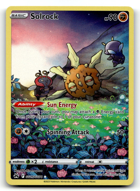 Solrock Holo Ultra Rare SWSH: Crown Zenith: Galarian Gallery GG15/GG70 NM