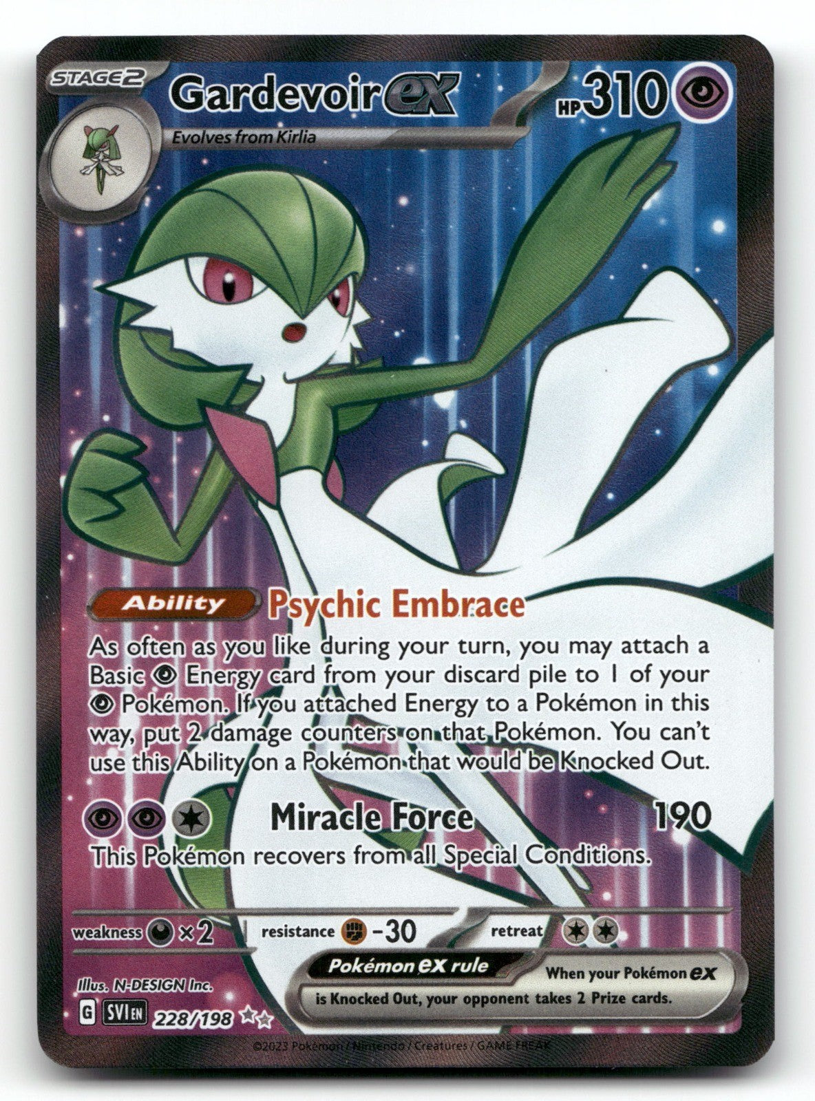 Gardevoir ex Holo Ultra Rare SV01: Scarlet & Violet Base Set 228/198 NM
