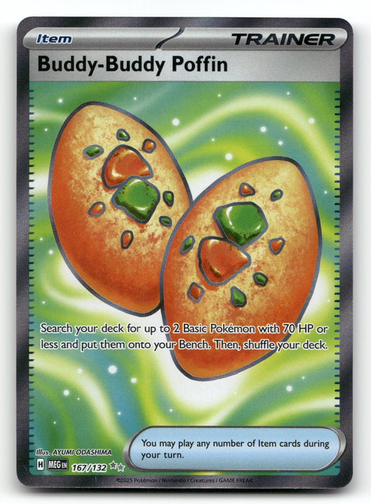 Buddy-Buddy Poffin Holo Ultra Rare ME01: Mega Evolution 167/132 NM