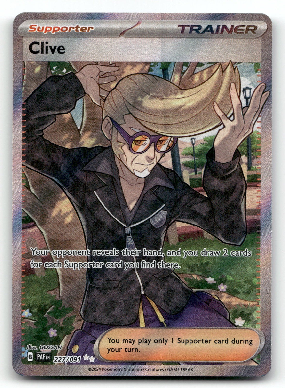 Clive Holo Ultra Rare SV: Paldean Fates 227/091 NM