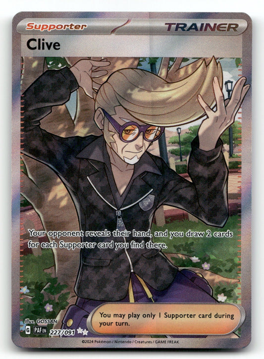 Clive Holo Ultra Rare SV: Paldean Fates 227/091 NM